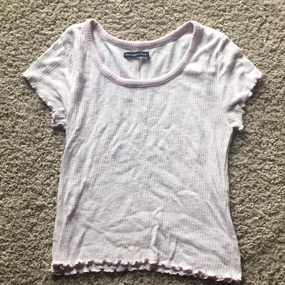 Abercrombie and Fitch lettuce cut short sleeve
